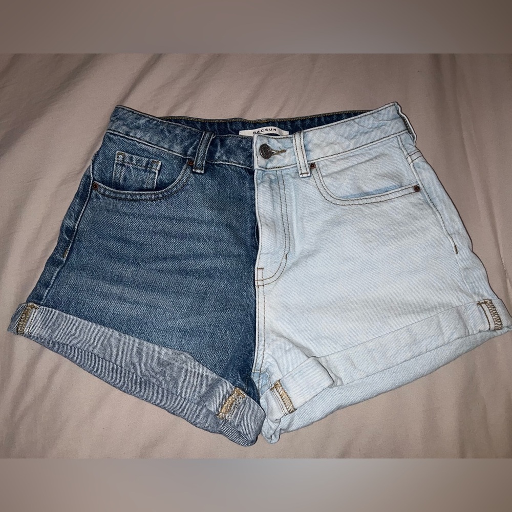 PacSun two tone Jean Shorts High-Waisted Distressed